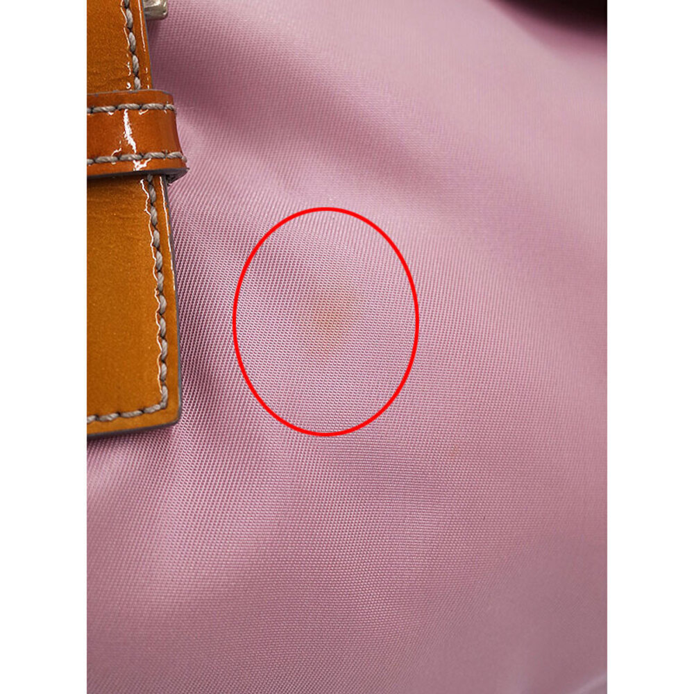 Prada nylon messenger bag brown leather Pink - Picture 5 of 9